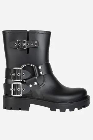 Jeffrey Campbell Controller Boots in Black Matte Silver