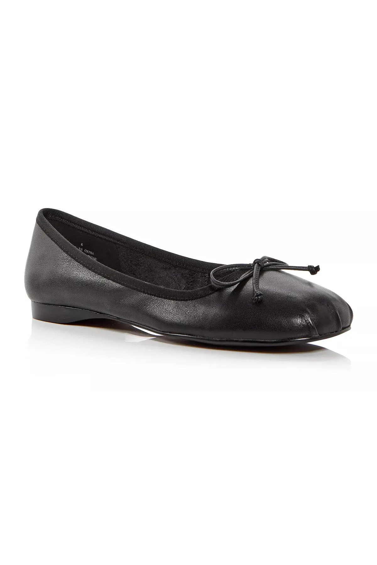 Jeffrey Campbell Tutu Ballet Flat in Black Satin