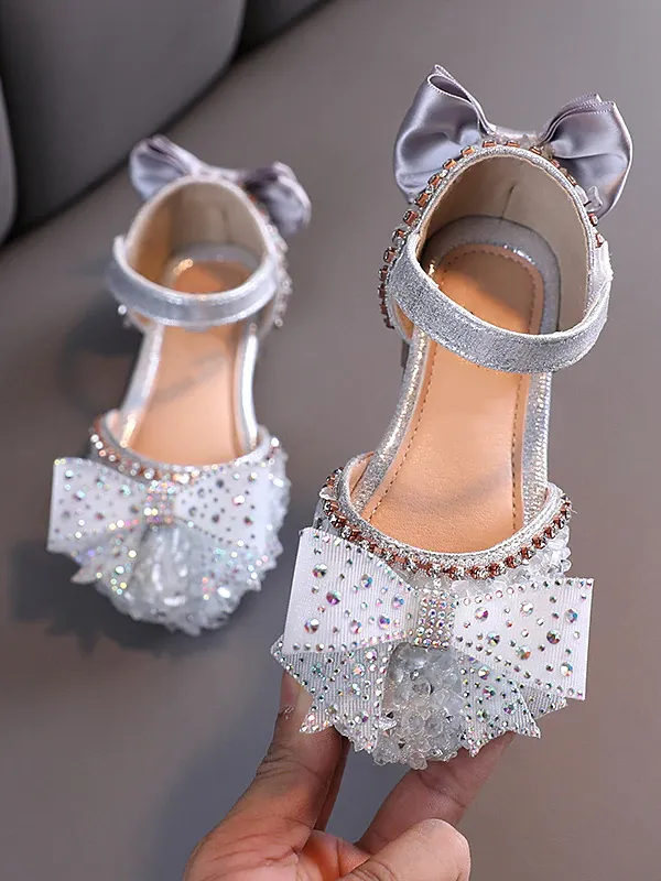 Jeweled Princess Ankle Strap Flats By Liv and Mia