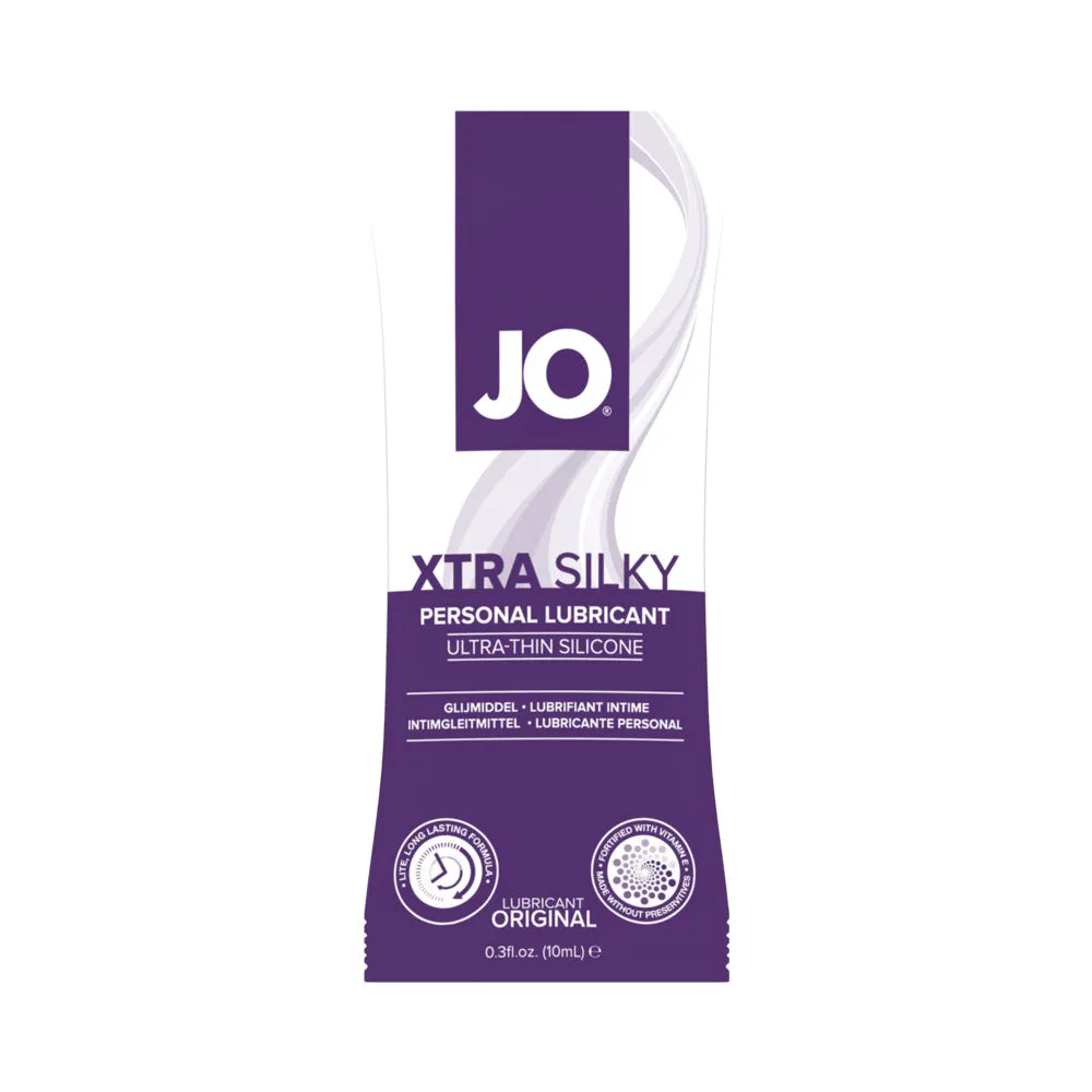 JO Xtra Silky Silicone Lubricant Foils 10mL 12-Pack