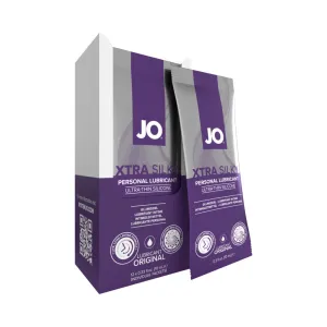 JO Xtra Silky Silicone Lubricant Foils 10mL 12-Pack