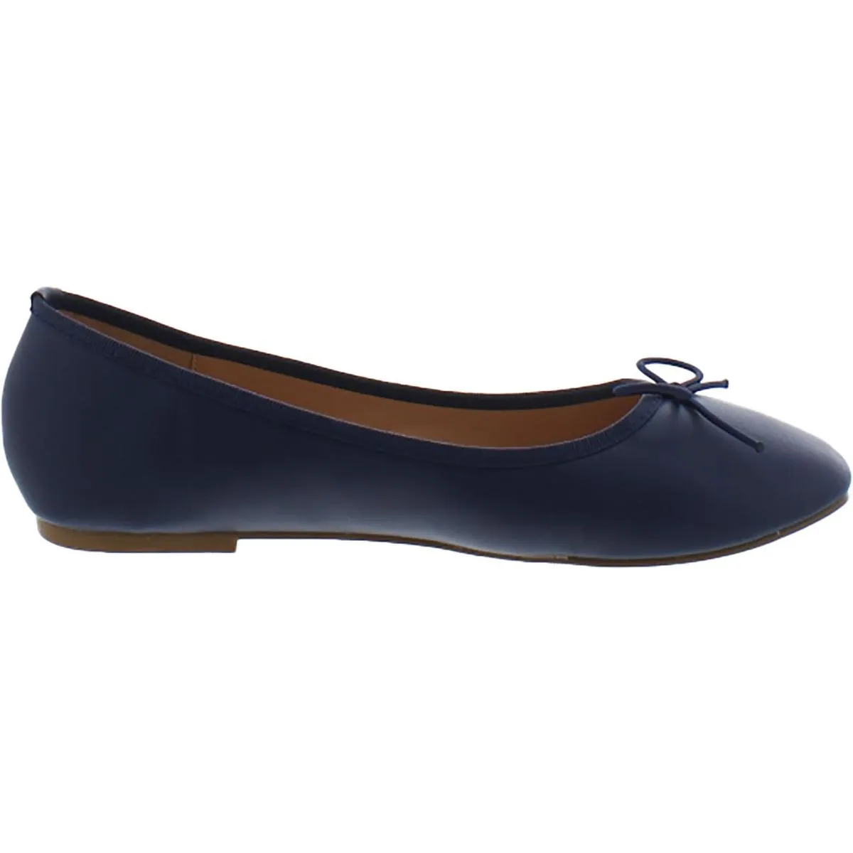 Journee Collection Womens Bow Faux Leather Ballet Flats