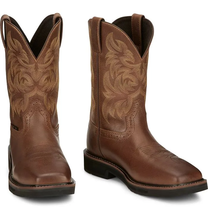 Justin Mens Composition Toe Western Work Boots Style SE4824