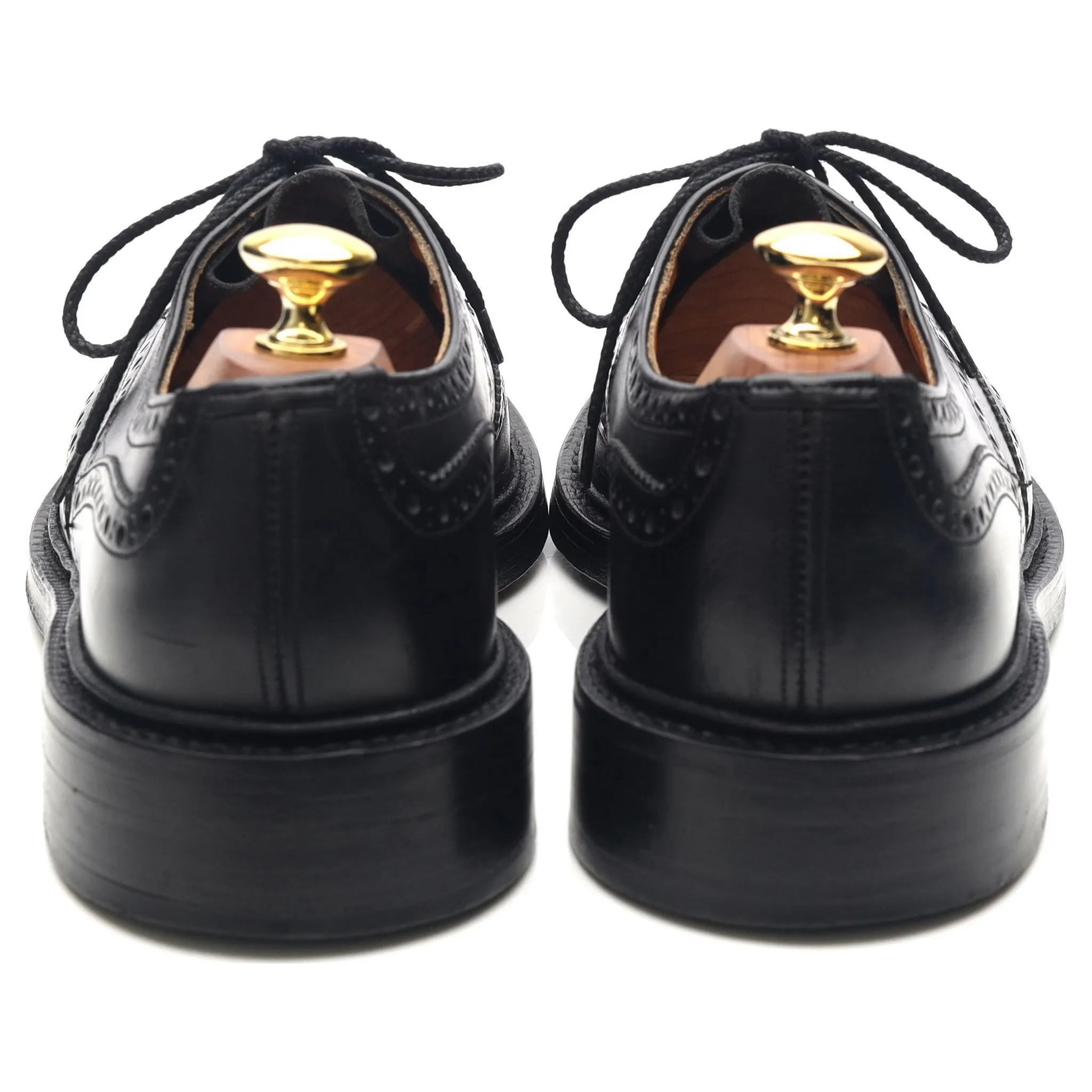 'Keswick' Black Leather Country Derby Brogues UK 8.5