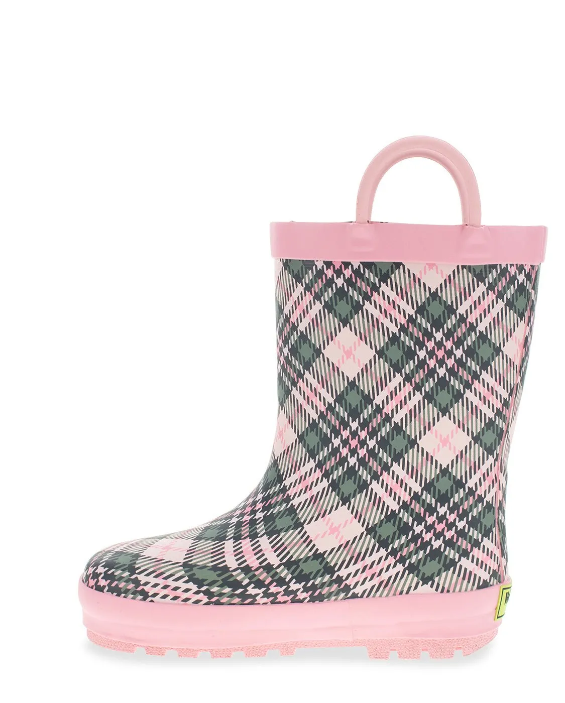 Kids Precious Plaid Rain Boot - Pink