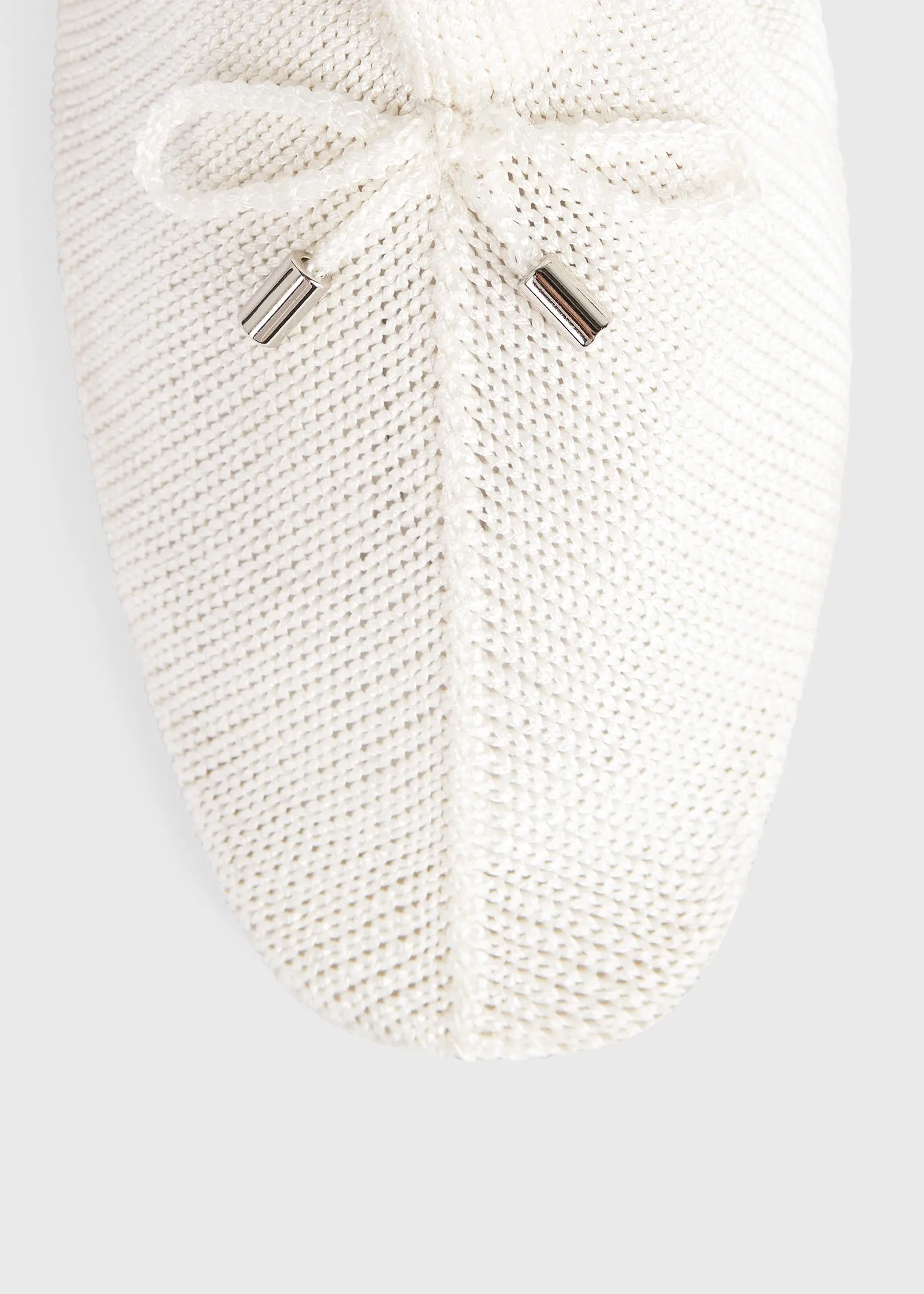 Knitted ballerinas cream