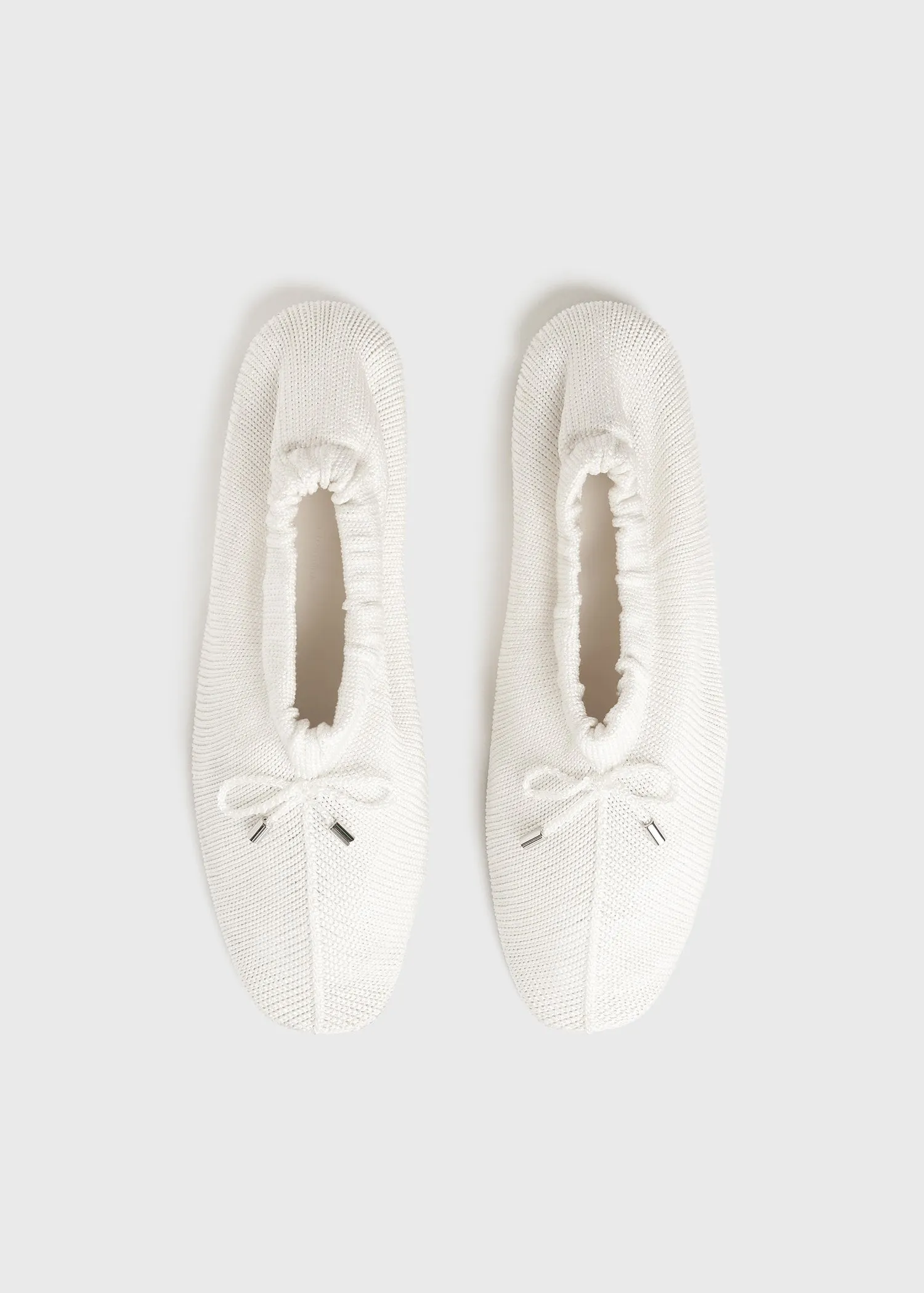 Knitted ballerinas cream