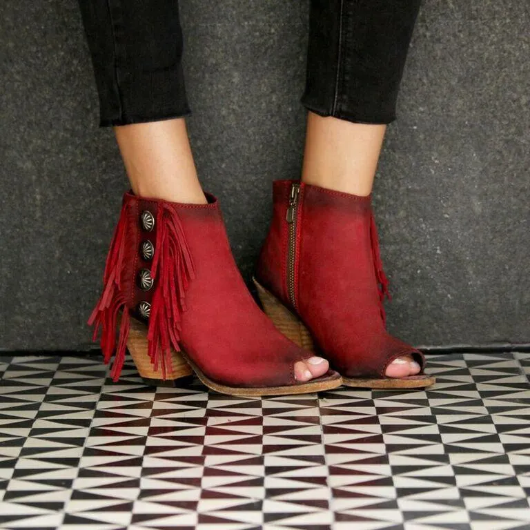 Liberty Black Res. Vegas Rojo Booties