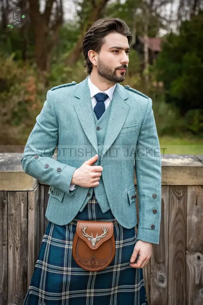 LOVE THIS TWEED BLUE CRAIL KILT OUTFIT