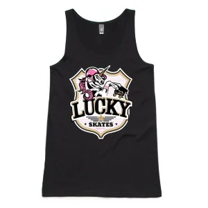 Lucky Skates Womens Singlet Black *Last Ones* S