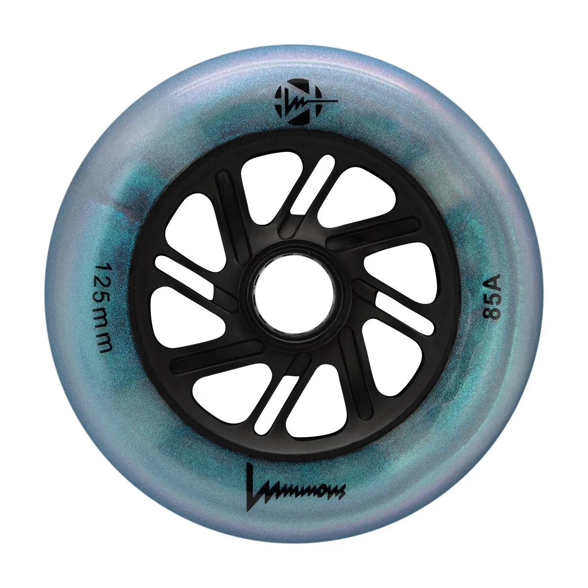 Luminous LED Inline Wheels 125mm/85a - Black Pearl - Sold by the Single Wheel