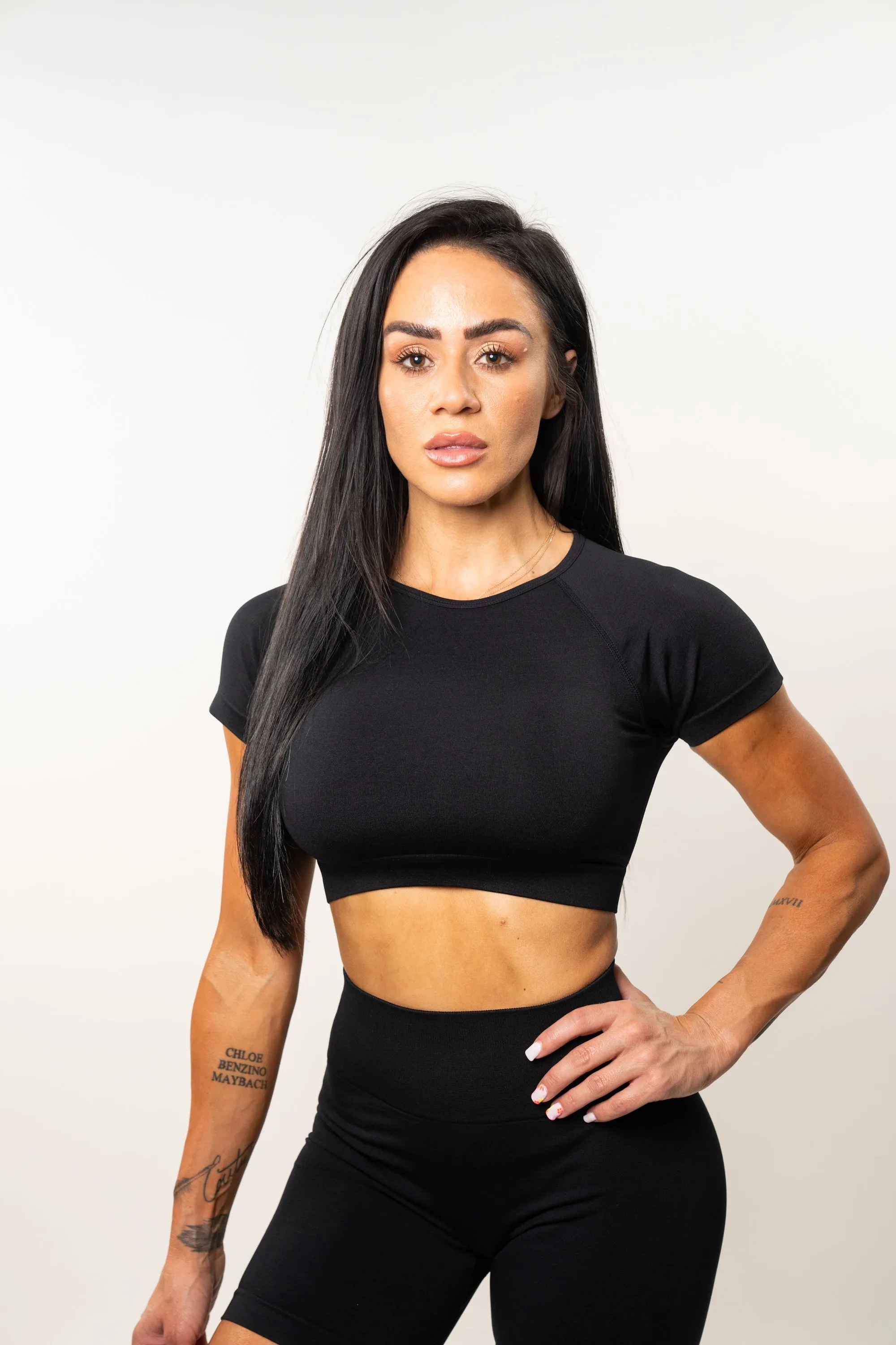 Luxe Short Sleeve Crop Top