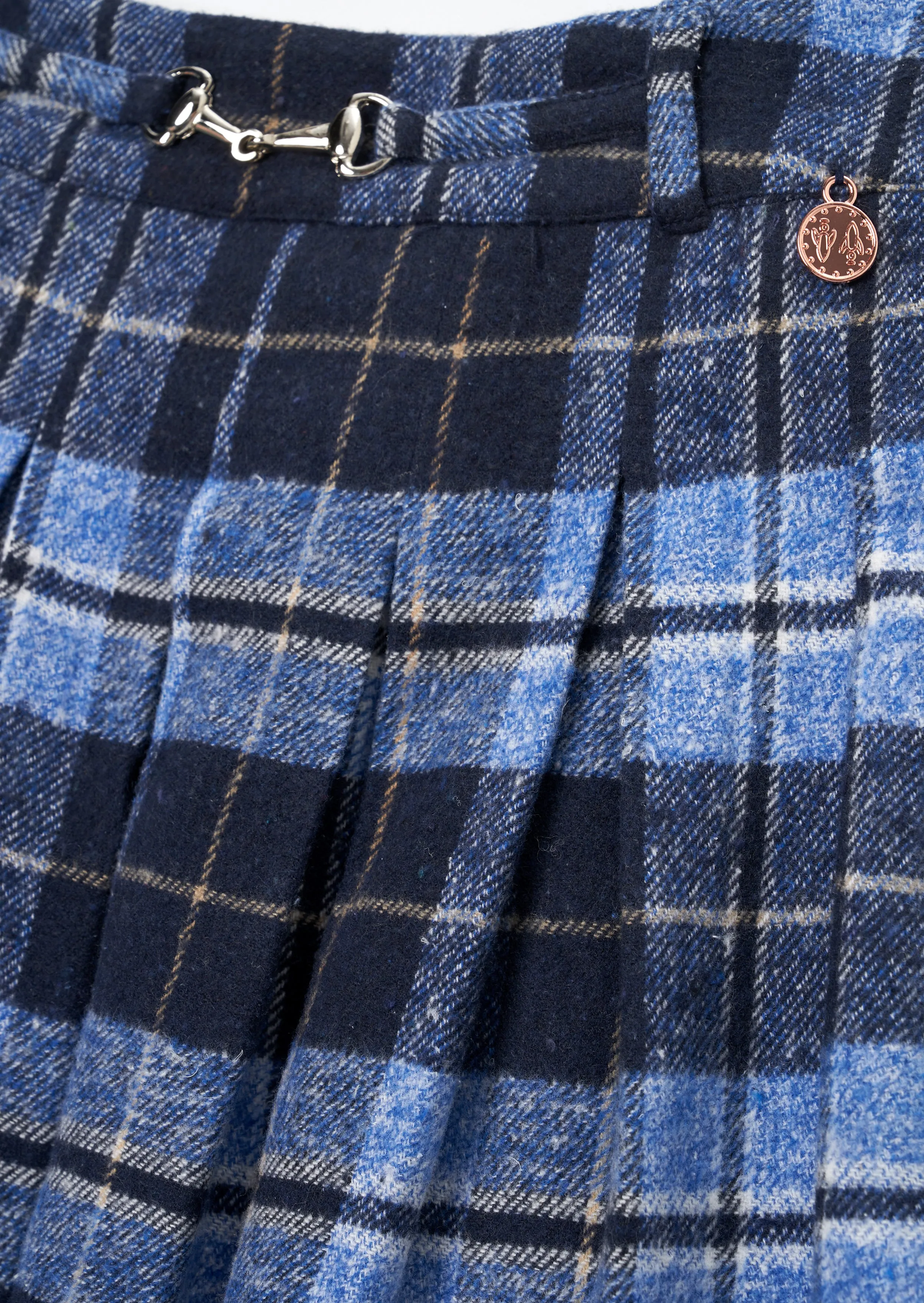 Macy Blue Check Skirt