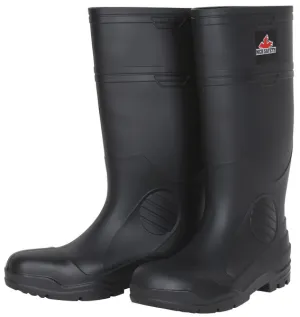 MCR Safety 16" PVC Econ Boot,Mens,Plain toe,Blk 6