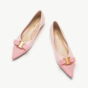 Metal Tie Flats (Aida) Pink