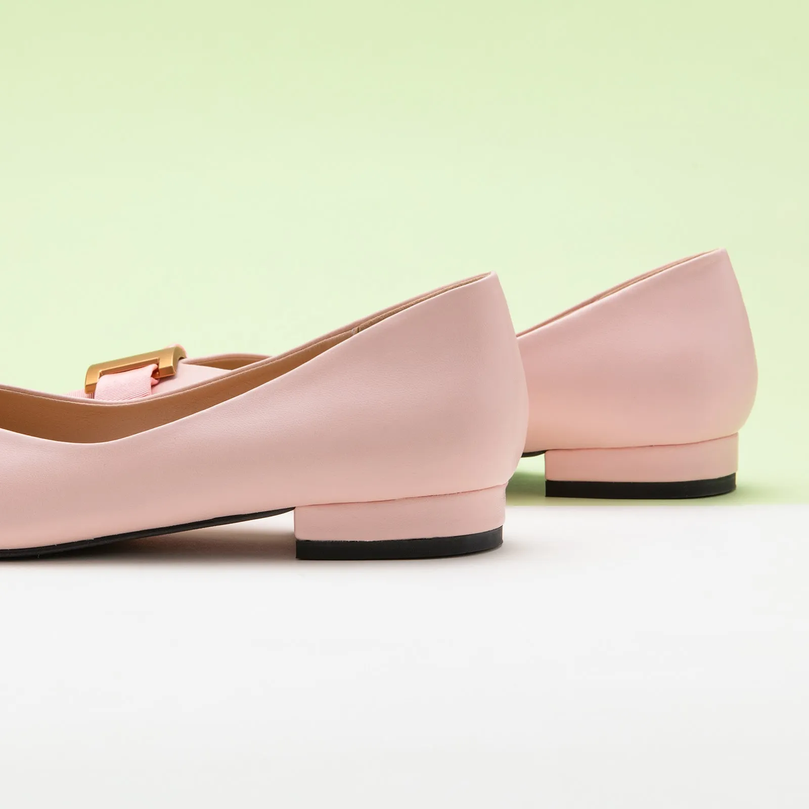 Metal Tie Flats (Aida) Pink