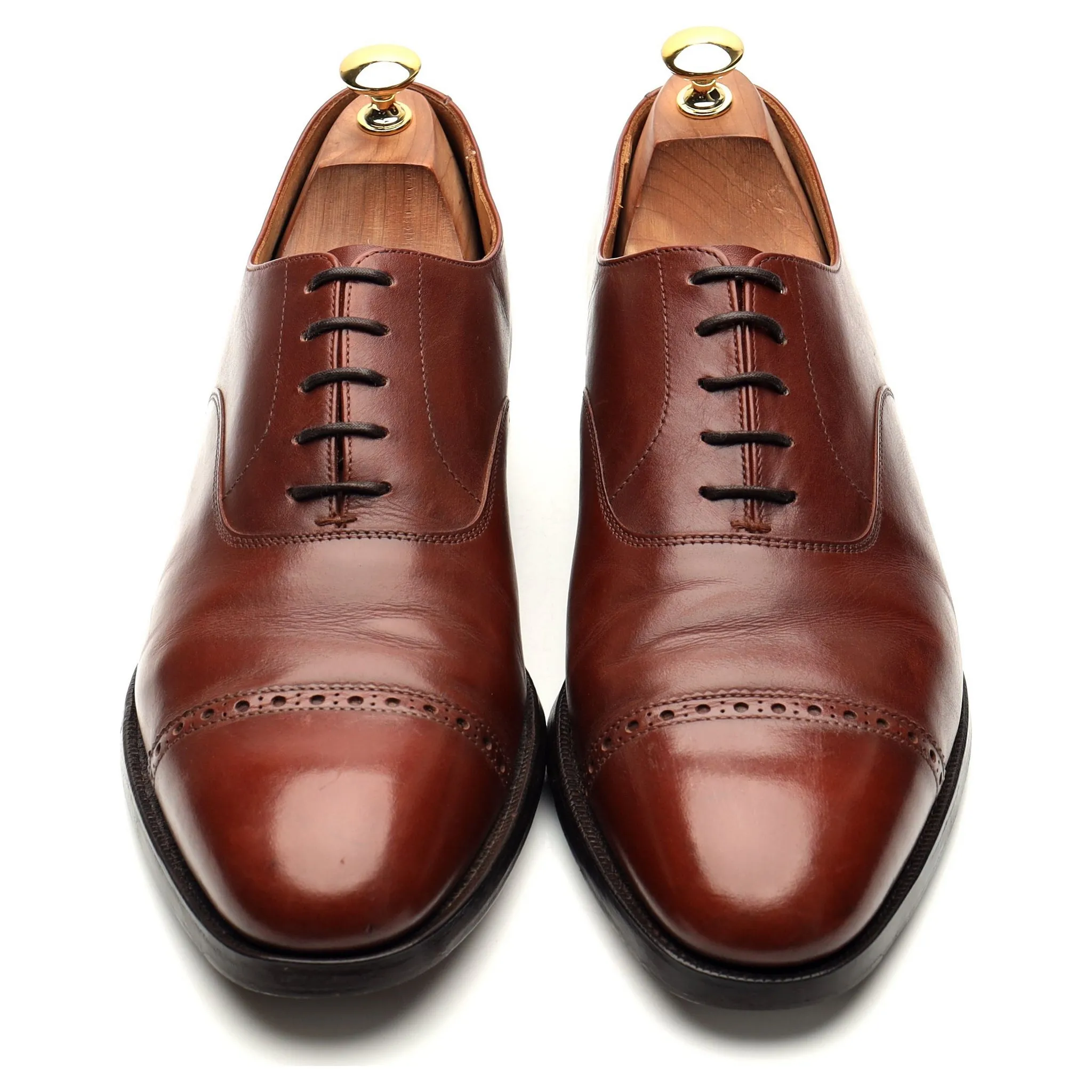 New & Lingwood 'Arundel' Tan Brown Leather Oxford UK 10 E