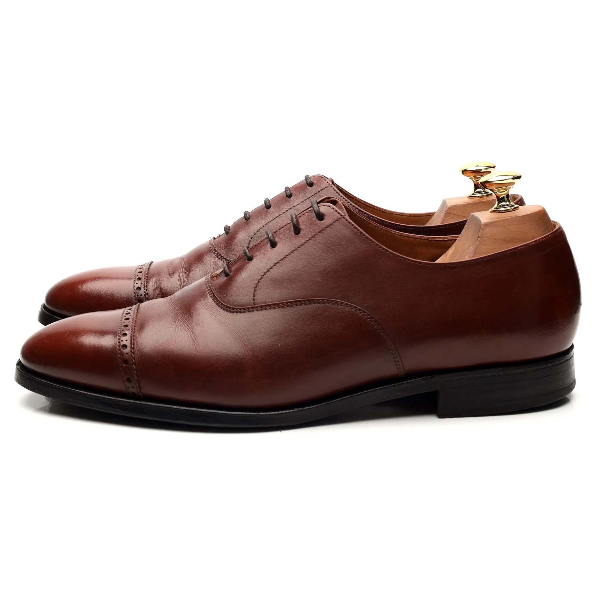 New & Lingwood 'Arundel' Tan Brown Leather Oxford UK 10 E