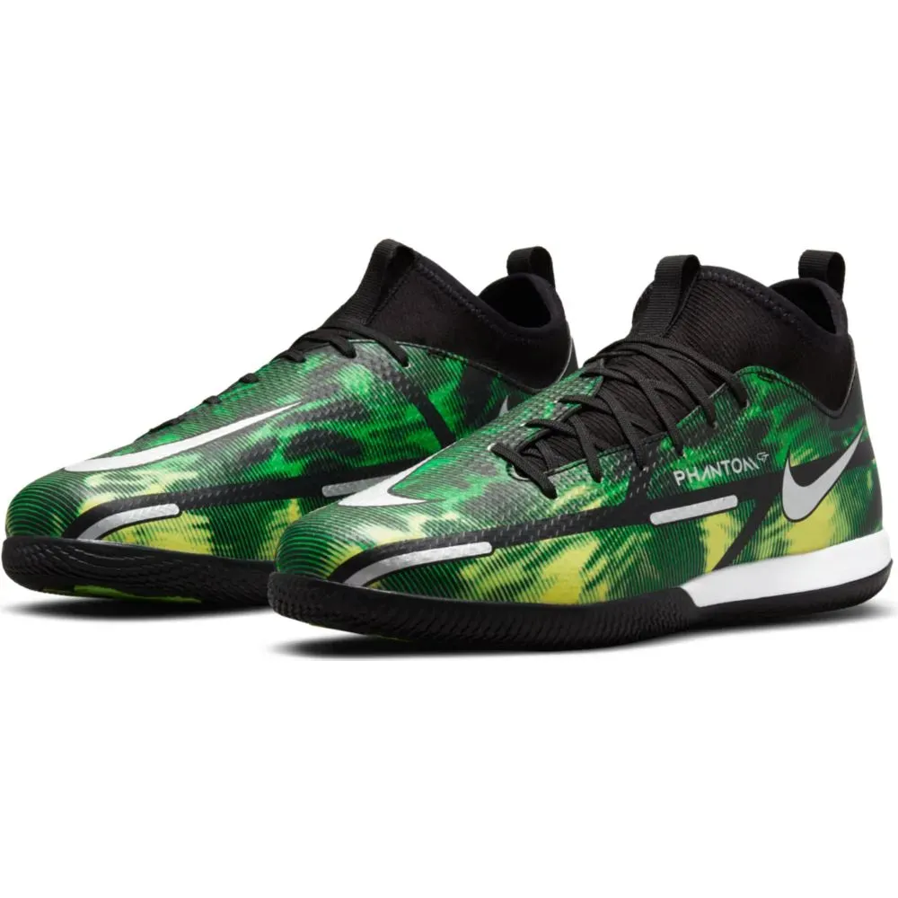 Nike JR Phantom GT2 Academy DF SW IC - Black-Green Strike