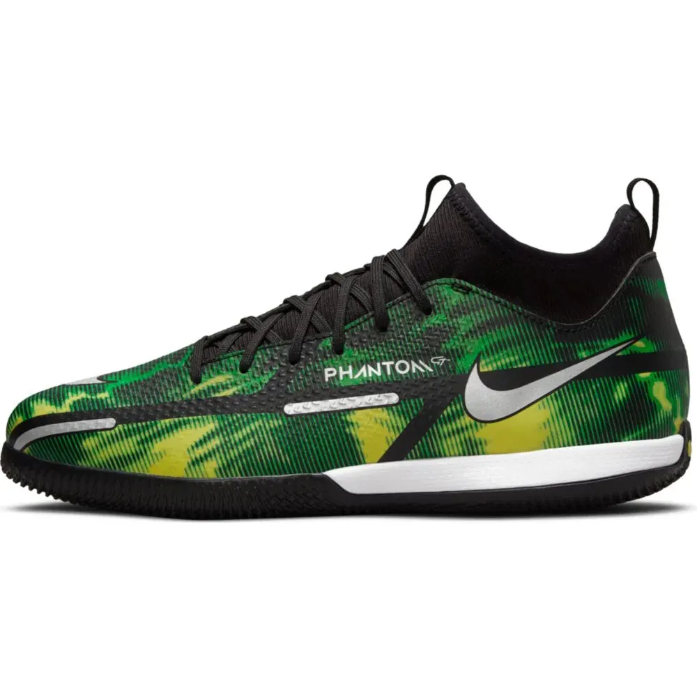 Nike JR Phantom GT2 Academy DF SW IC - Black-Green Strike