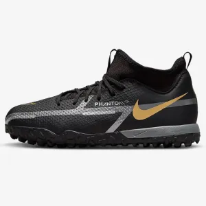 Nike JR Phantom GT2 Academy DF Turf - Black-Dark Grey-Gold