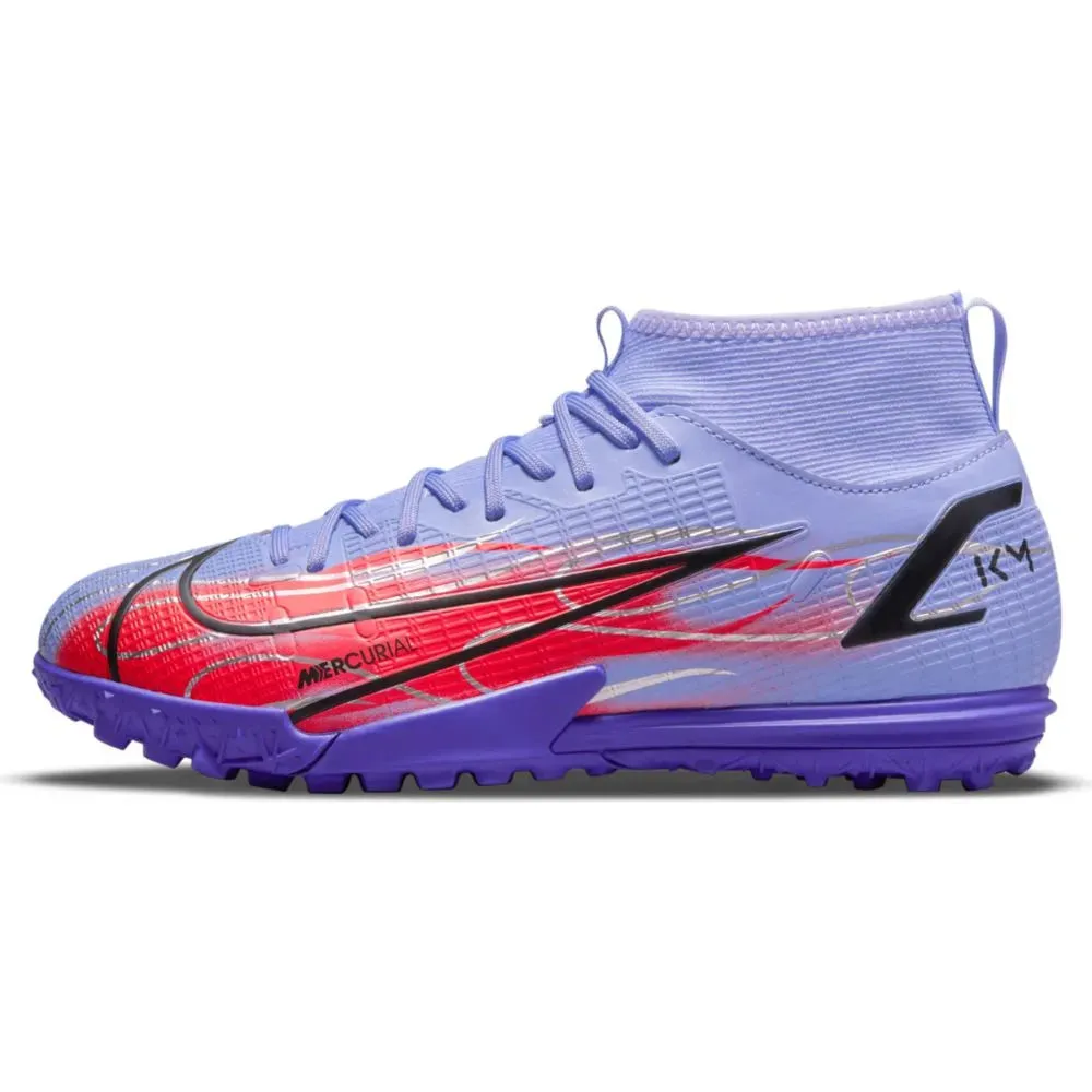 Nike JR Superfly 8 Academy KM TF - Light Thistle-Bright Crimson