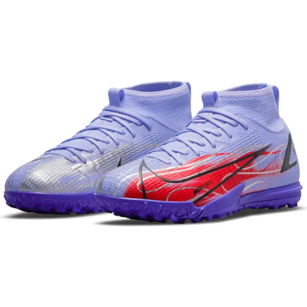 Nike JR Superfly 8 Academy KM TF - Light Thistle-Bright Crimson