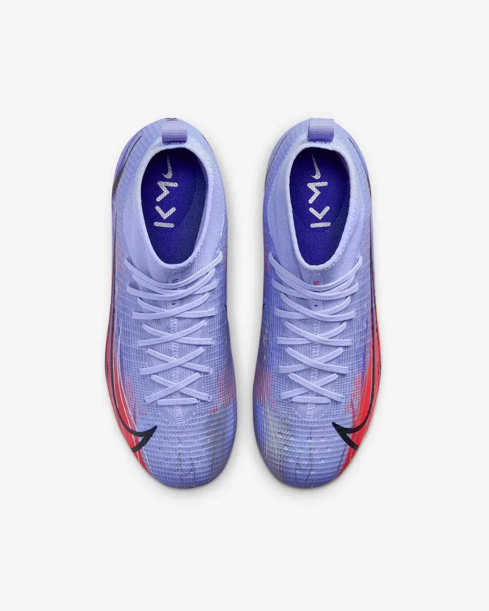 Nike JR Superfly 8 PRO KM FG - Light Thistle-Bright Crimson