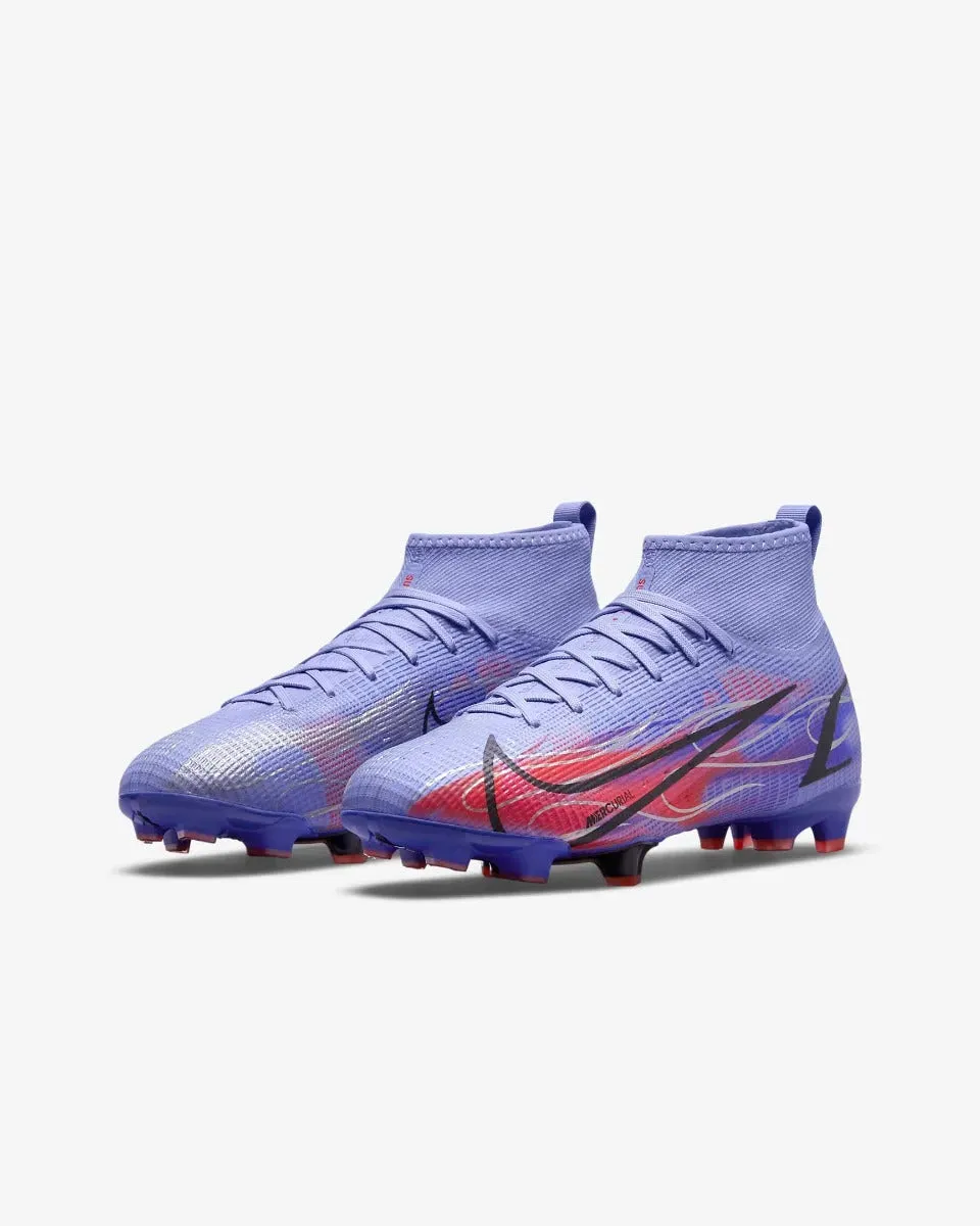 Nike JR Superfly 8 PRO KM FG - Light Thistle-Bright Crimson