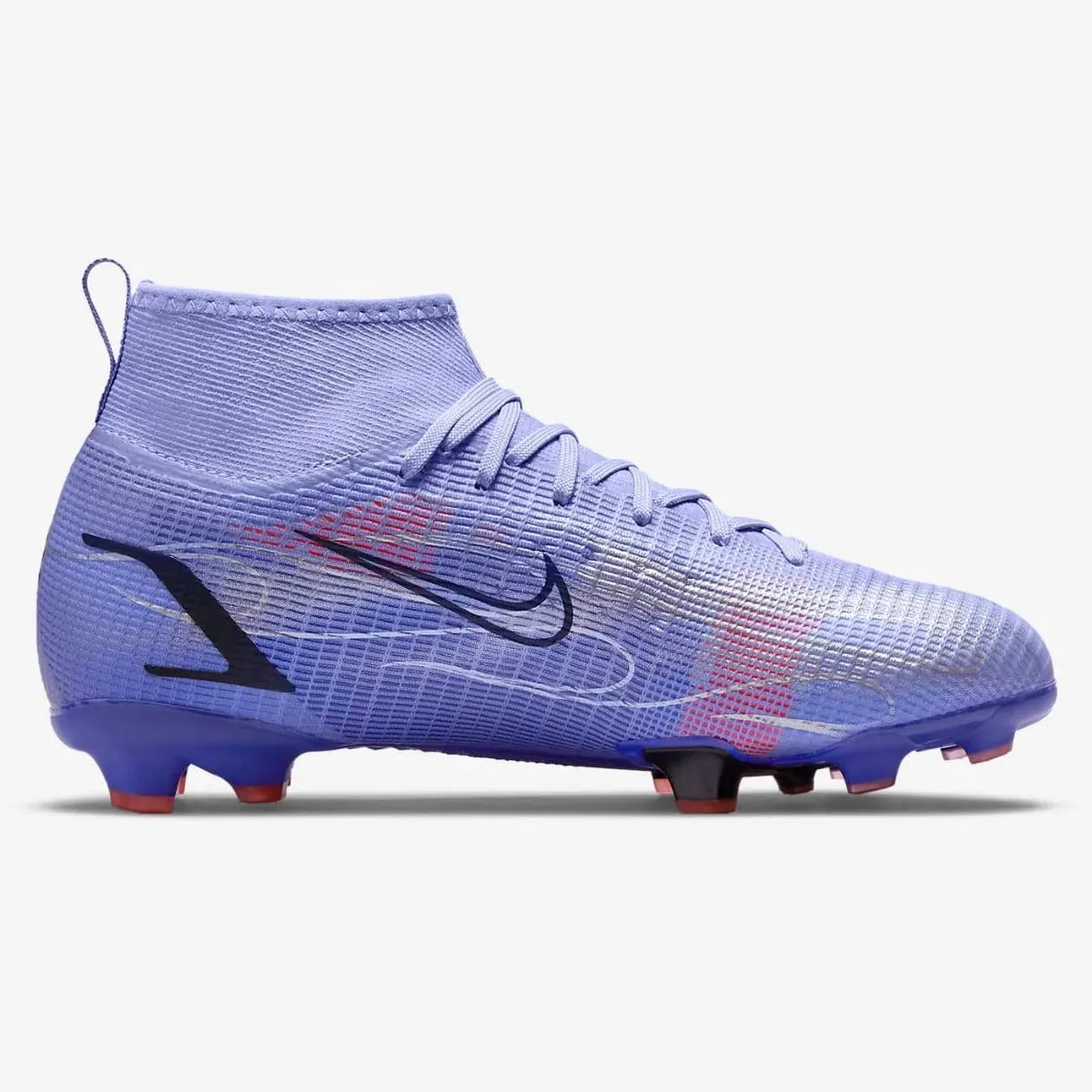 Nike JR Superfly 8 PRO KM FG - Light Thistle-Bright Crimson