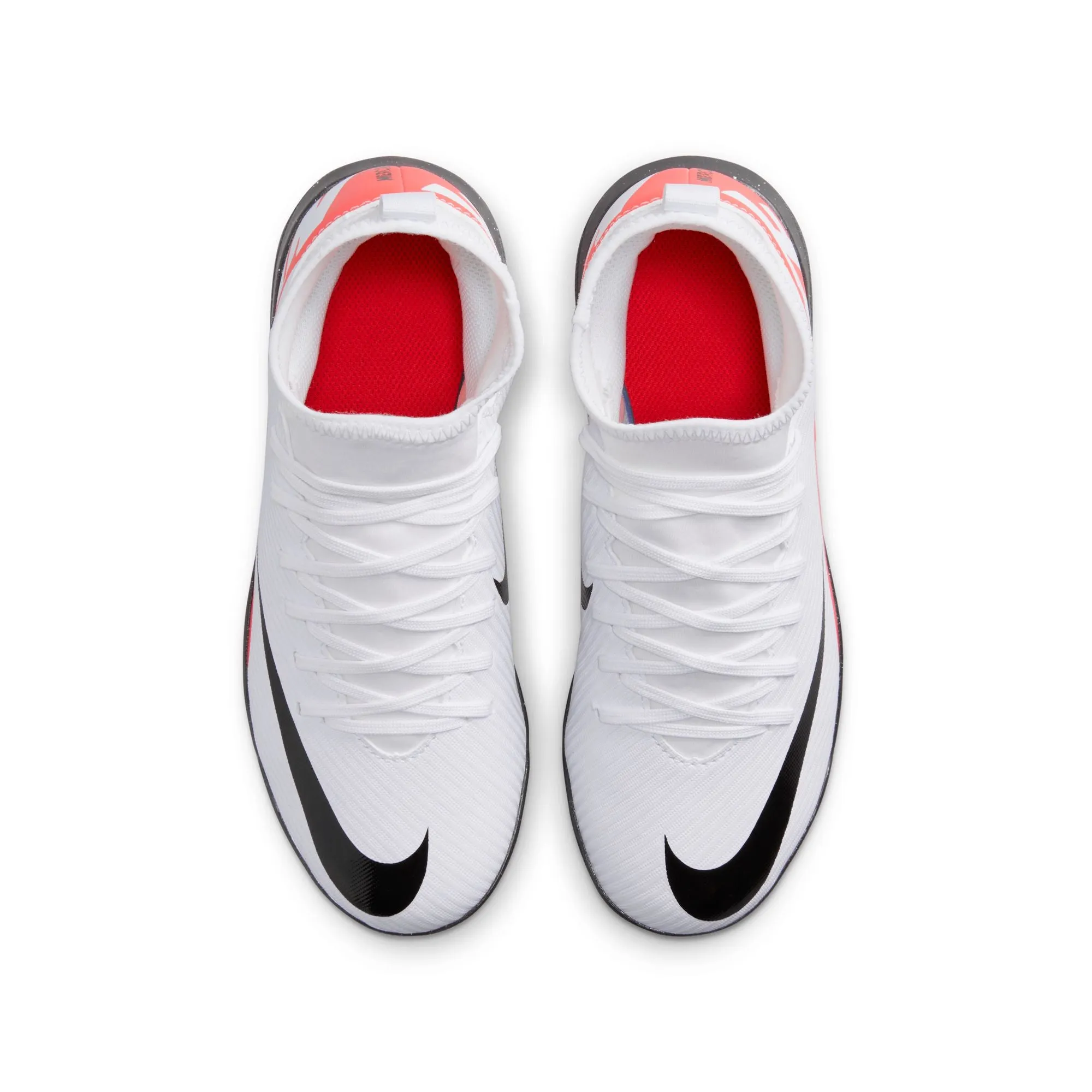 Nike Junior Zoom Superfly 9 Academy Turf Cleats - Bright Crimson/ White - Black