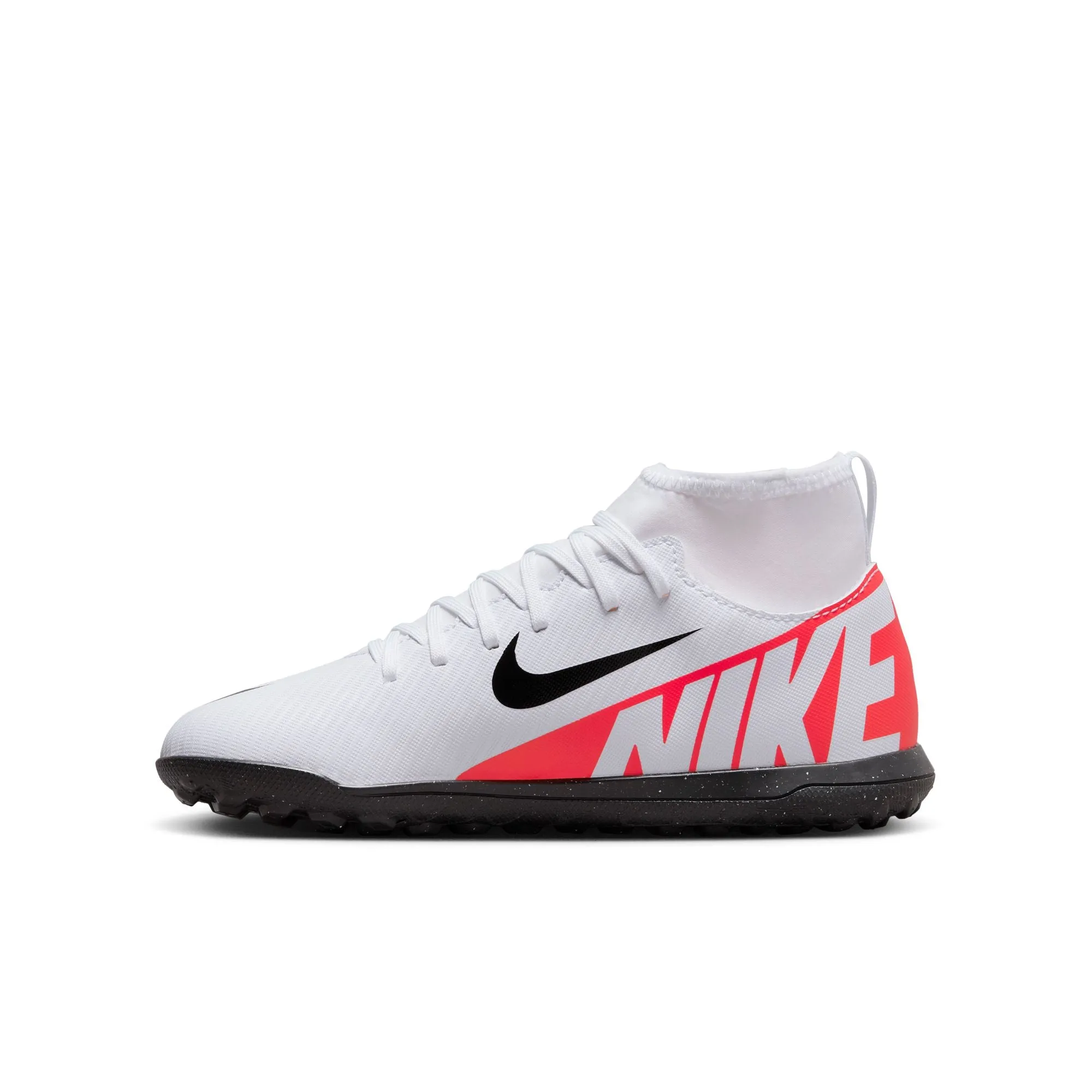 Nike Junior Zoom Superfly 9 Academy Turf Cleats - Bright Crimson/ White - Black