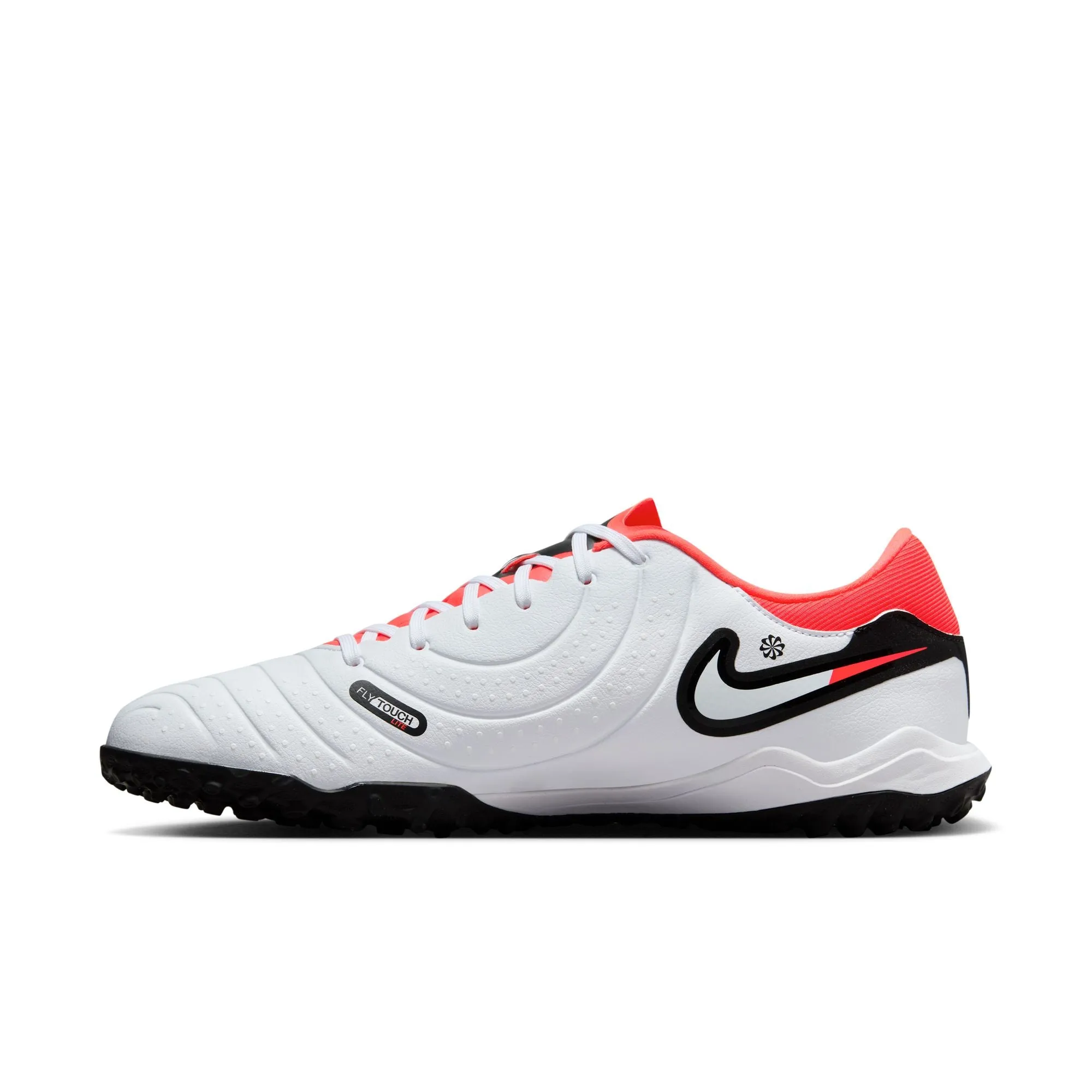 Nike Tiempo Legend 10 Academy TF Turf Soccer Cleat - White/Black/Bright Crimson