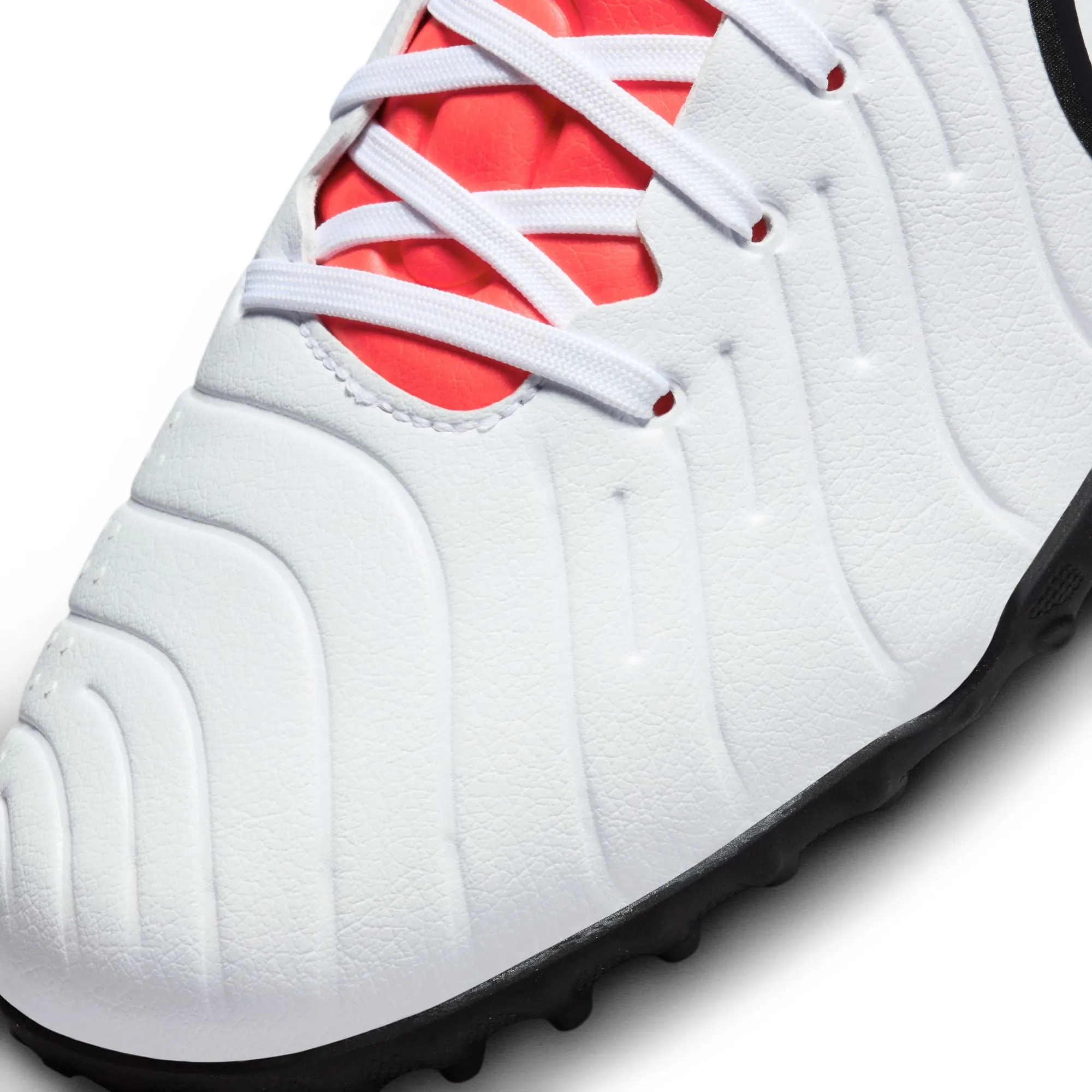 Nike Tiempo Legend 10 Academy TF Turf Soccer Cleat - White/Black/Bright Crimson