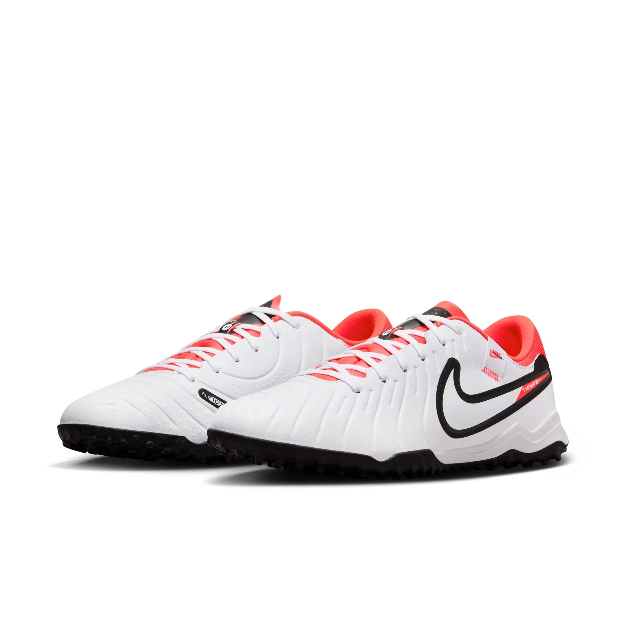 Nike Tiempo Legend 10 Academy TF Turf Soccer Cleat - White/Black/Bright Crimson