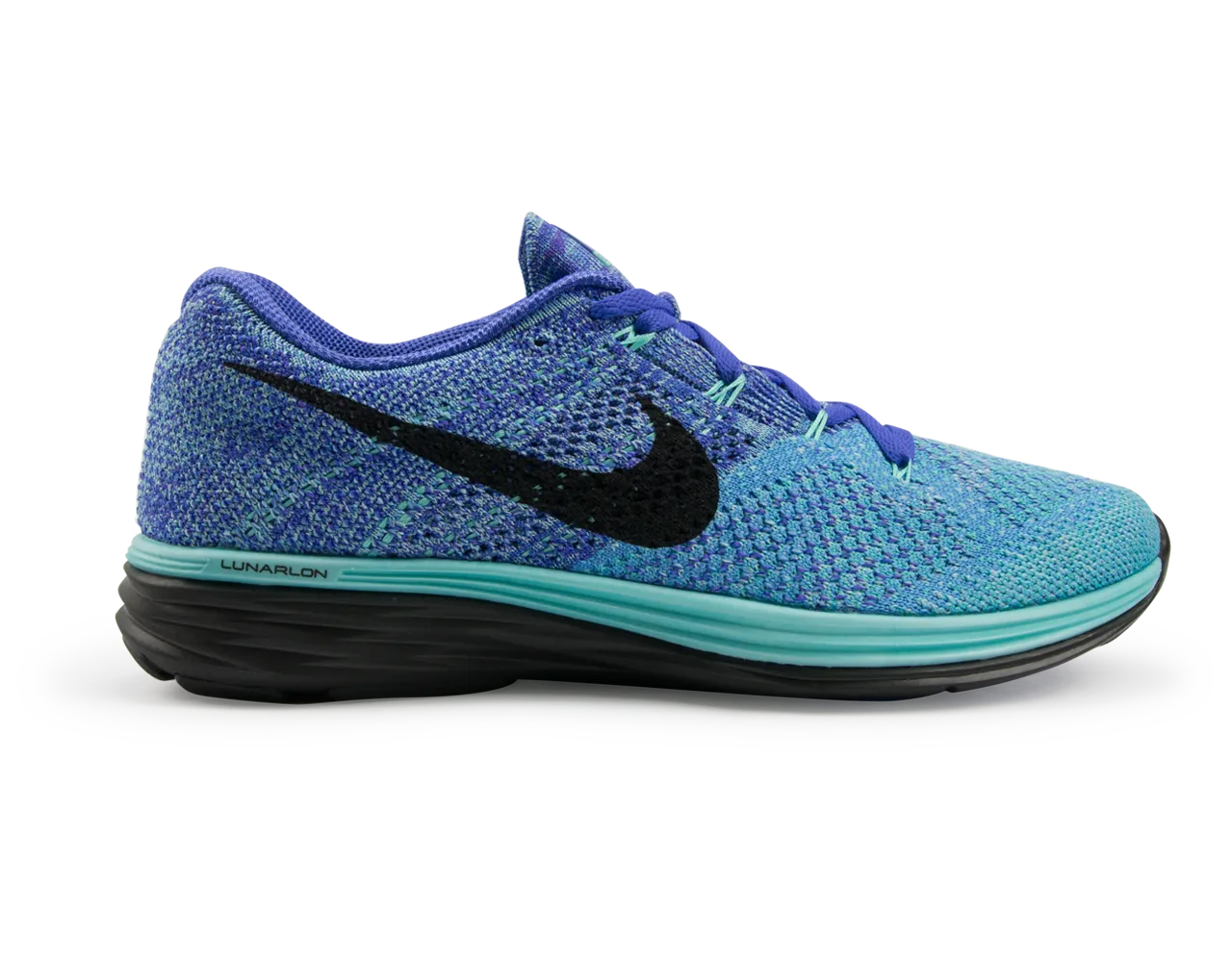 Nike Women's Flyknit Lunar 3 Running Shoes Light Aqua/Persian Violet/University Blue