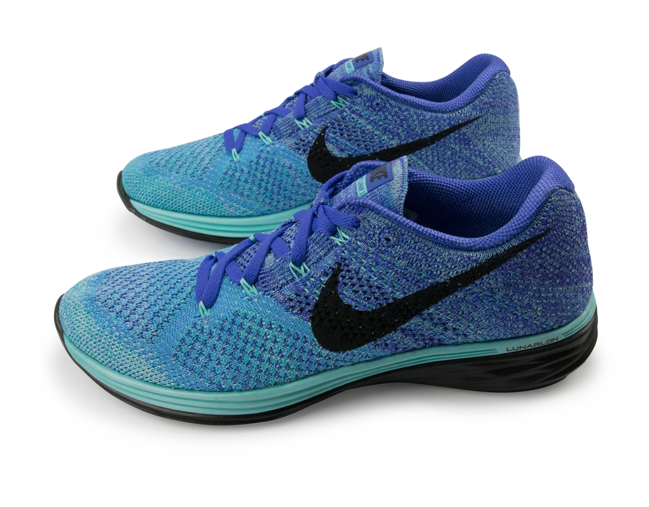 Nike Women's Flyknit Lunar 3 Running Shoes Light Aqua/Persian Violet/University Blue