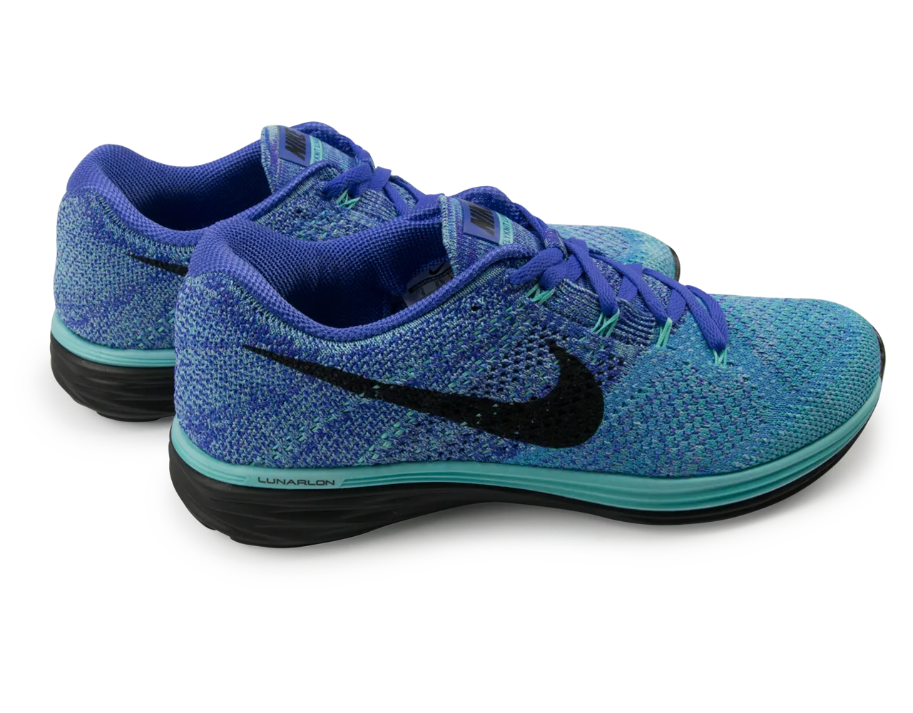 Nike Women's Flyknit Lunar 3 Running Shoes Light Aqua/Persian Violet/University Blue