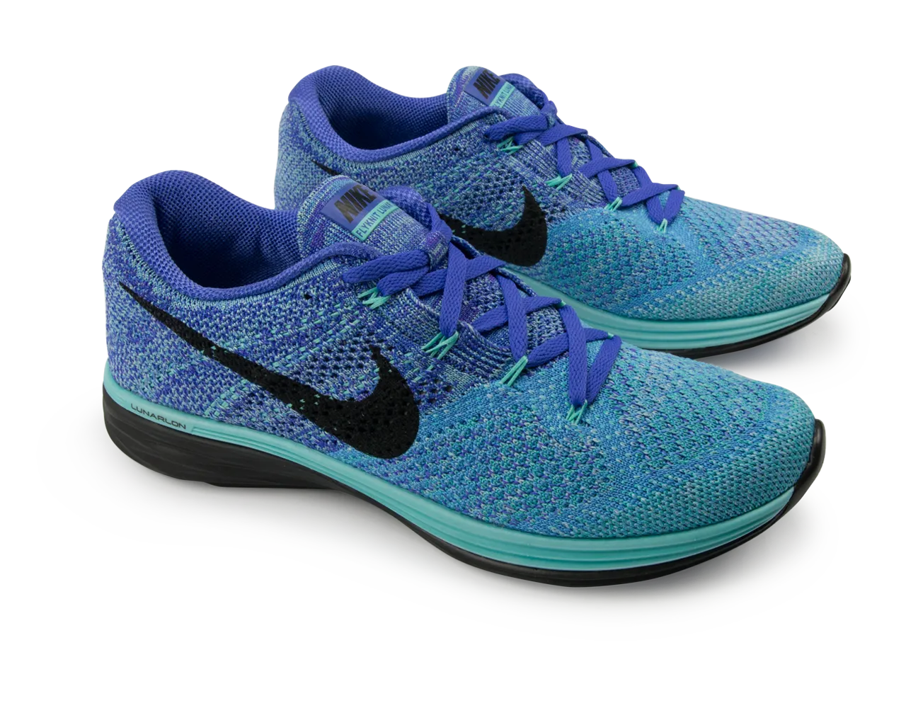 Nike Women's Flyknit Lunar 3 Running Shoes Light Aqua/Persian Violet/University Blue