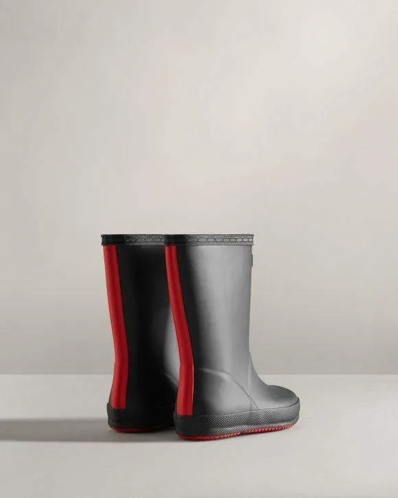 Original Kids First Classic Insulated Black/Logo Red Rain Boots