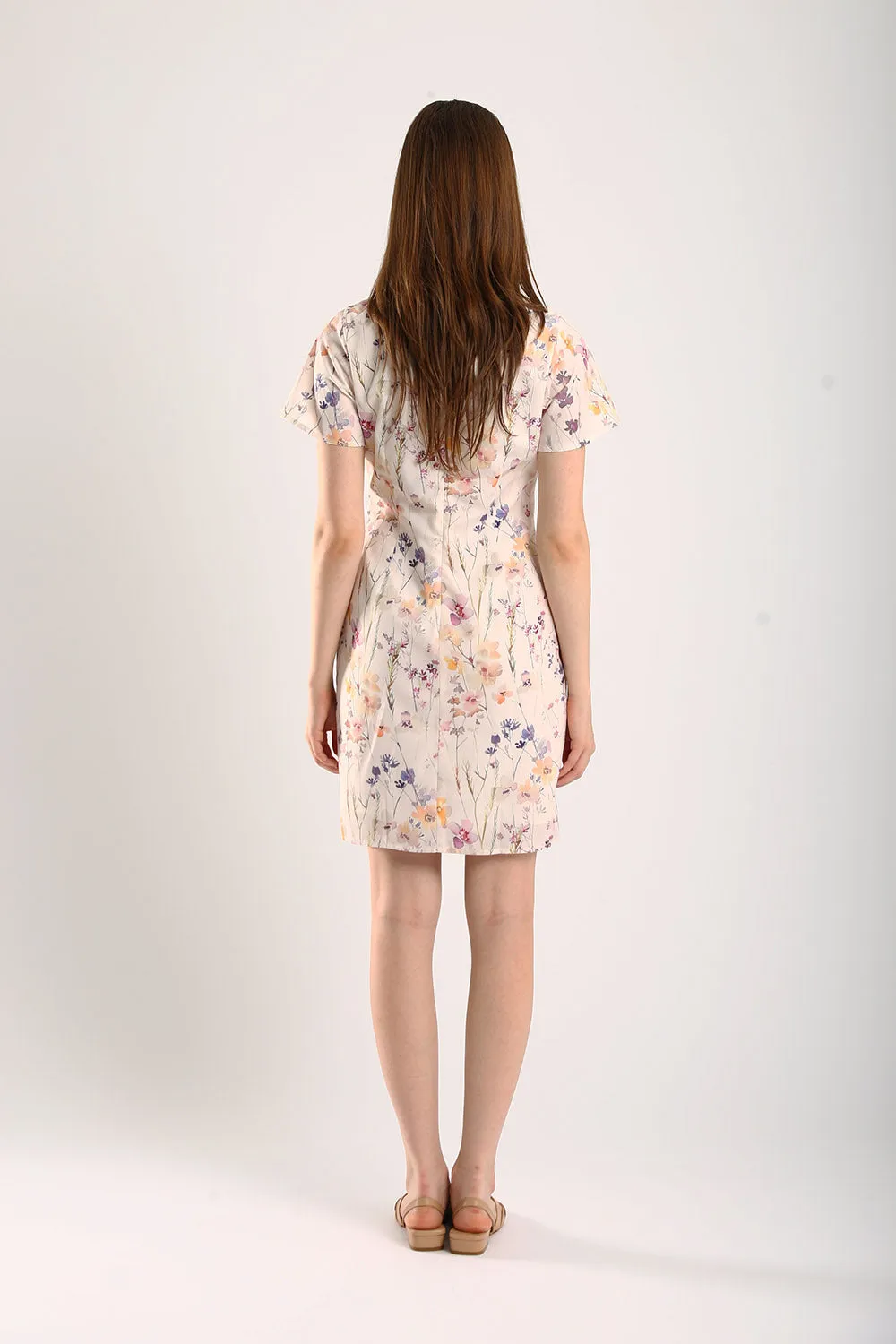 Perla Cheongsam Dress in Pink Floral