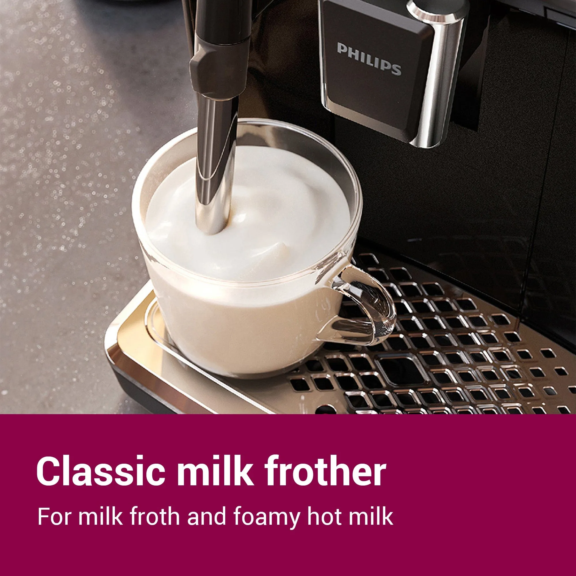 Philips 3200 Series Fully Automatic Espresso Machine | Classic Milk Frother