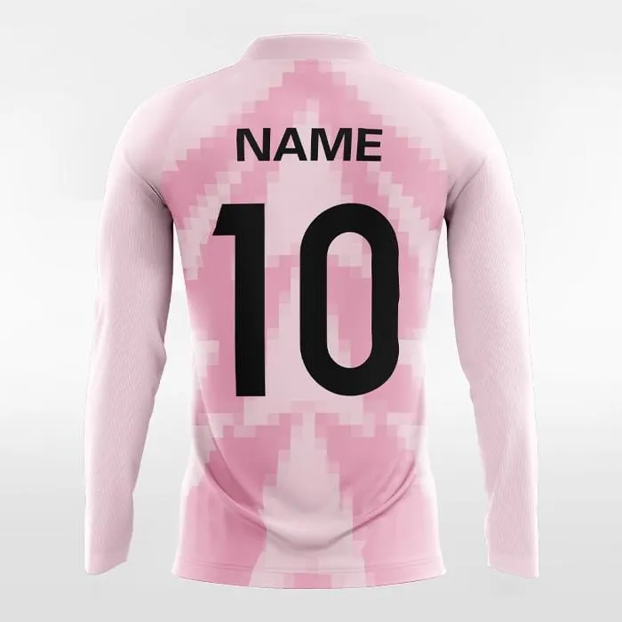 Pink Mosaic - Customized Men's Sublimated Long Sleeve Soccer Jersey