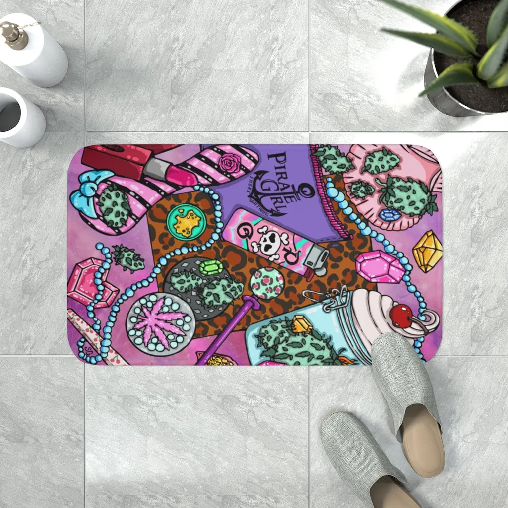 Pirate Girl Memory Foam Bath Mat