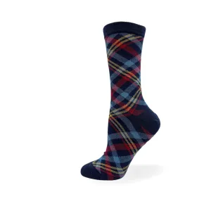 Point Zero " Plaid" Cotton Dress sock -Medium