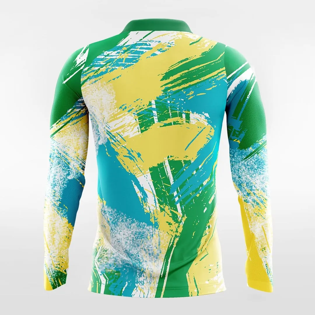 Pop Camouflage V - Customized Men's Sublimated Long Sleeve Soccer Jersey