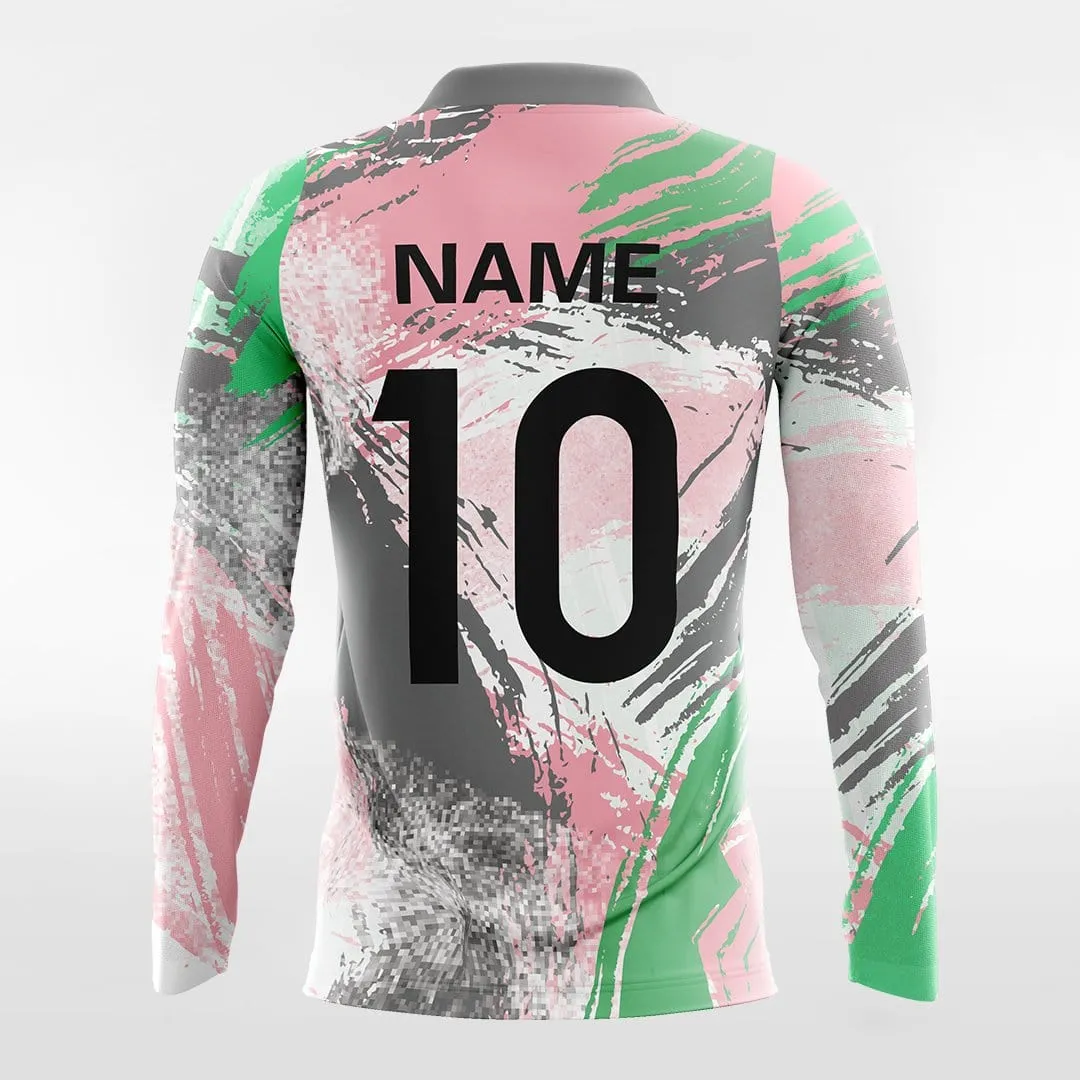 Pop Camouflage V - Customized Men's Sublimated Long Sleeve Soccer Jersey