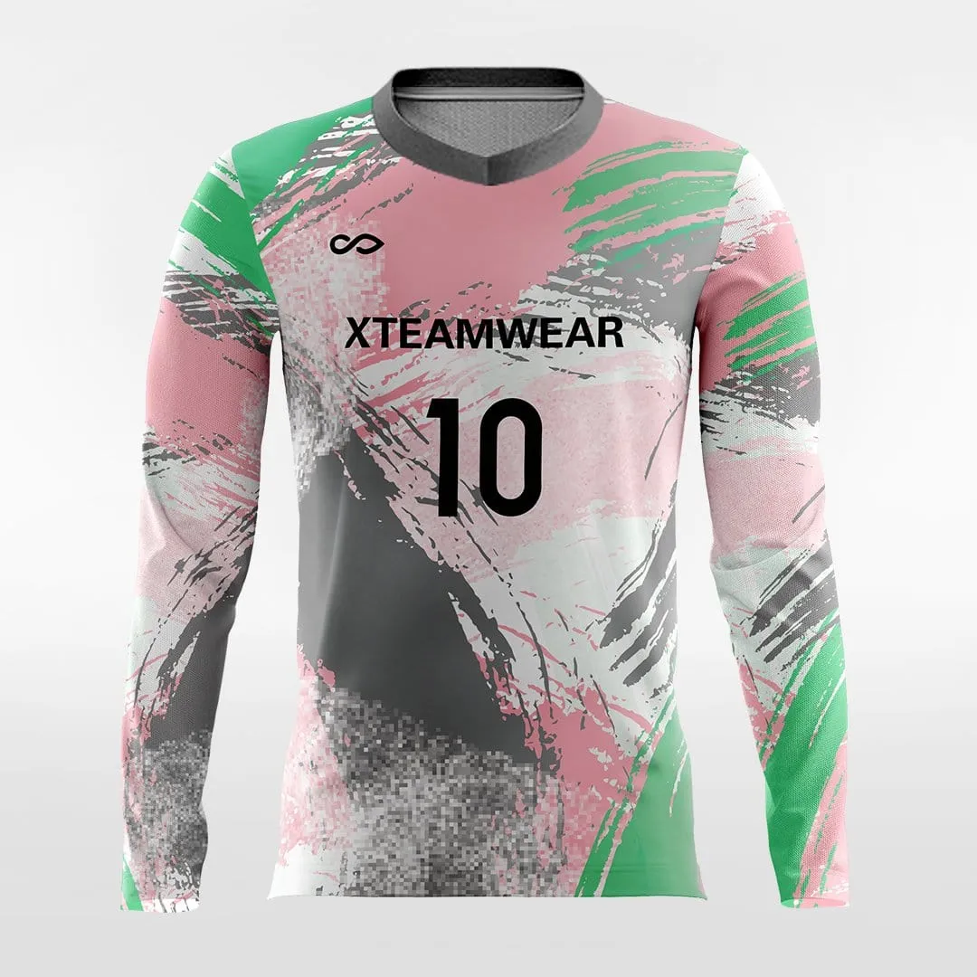 Pop Camouflage V - Customized Men's Sublimated Long Sleeve Soccer Jersey