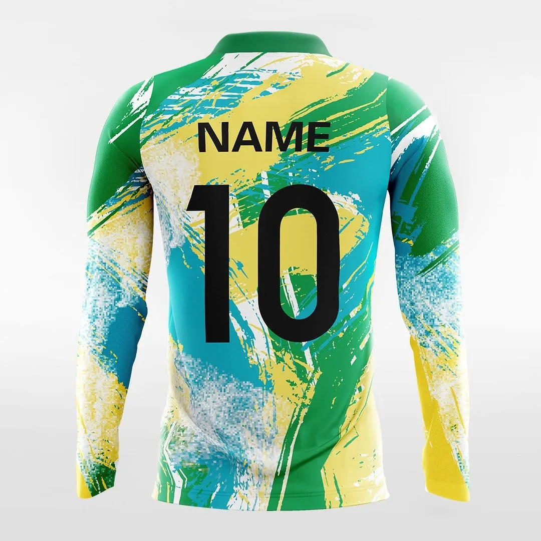 Pop Camouflage V - Customized Men's Sublimated Long Sleeve Soccer Jersey