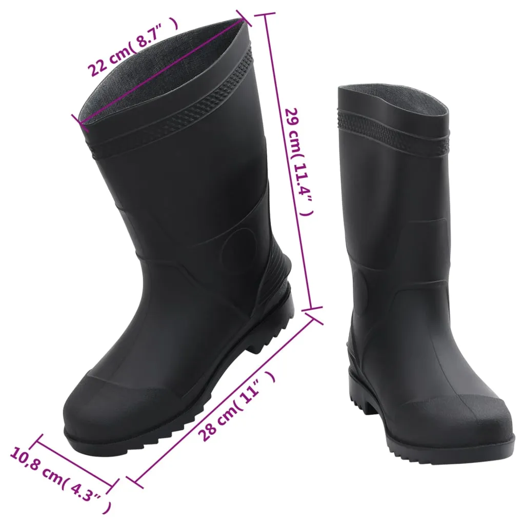 Rain Boots Black Size 43 PVC